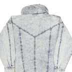PAN ASIA Womens Blue Denim Jacket M Cotton Button Closure Acid Wash Style