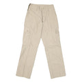 Beige Mens Regular Fit Cargo Trousers Zip Closure W28 L30 Cotton Blend Casual
