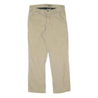 CARHARTT Mens Cotton Beige Regular Straight Trousers W33 L30 Workwear Zip