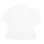 STYLE FRANCAIS Womens Blouse White Collared M