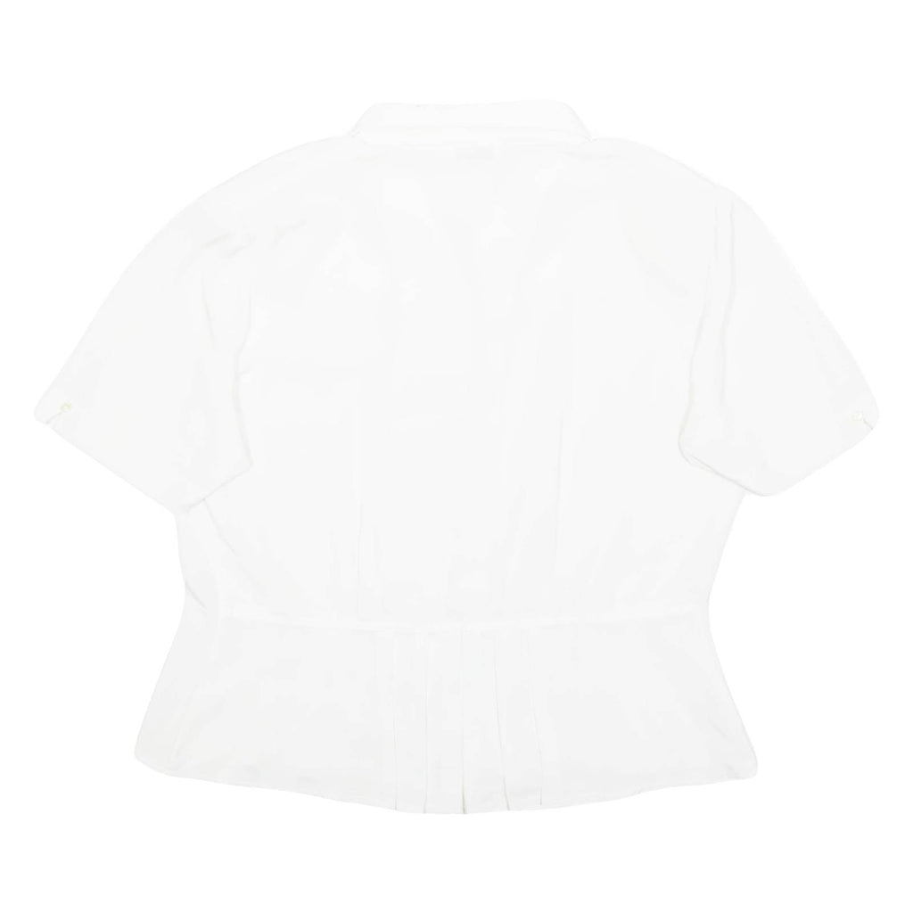 STYLE FRANCAIS Womens Blouse White Collared M