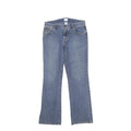 CALVIN KLEIN JEANS Womens Blue Regular Straight Denim Rinse W32 L30 Button Waist