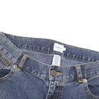 CALVIN KLEIN JEANS Womens Blue Regular Straight Denim Rinse W32 L30 Button Waist