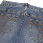 CALVIN KLEIN JEANS Womens Blue Regular Straight Denim Rinse W32 L30 Button Waist