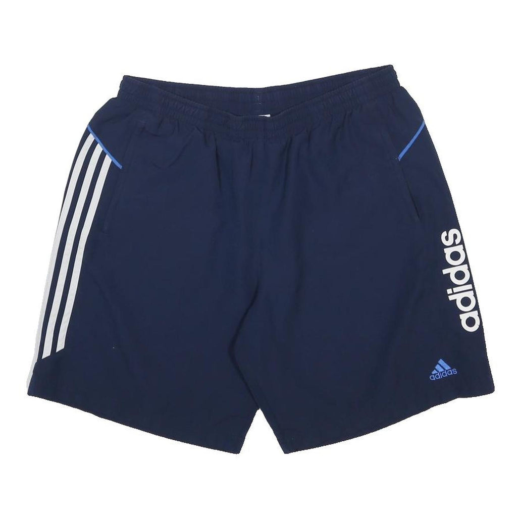 ADIDAS Mens Shorts Navy Blue Casual XL W30 Sports Logo Polyester