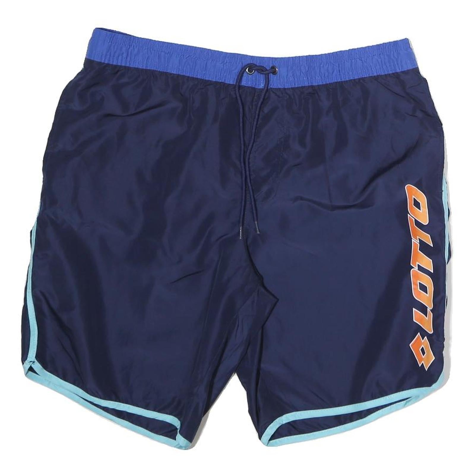 LOTTO Mens Shorts Navy Blue & Light Blue Casual XL W36 Drawstring