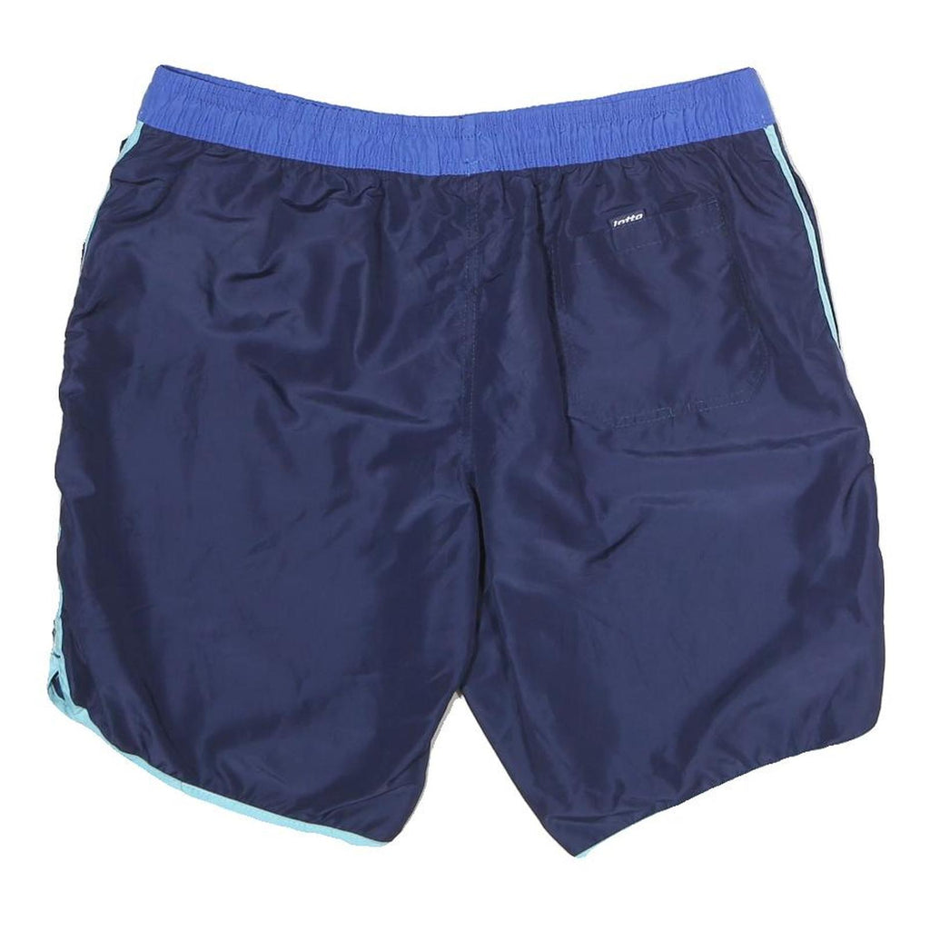 LOTTO Mens Shorts Navy Blue & Light Blue Casual XL W36 Drawstring
