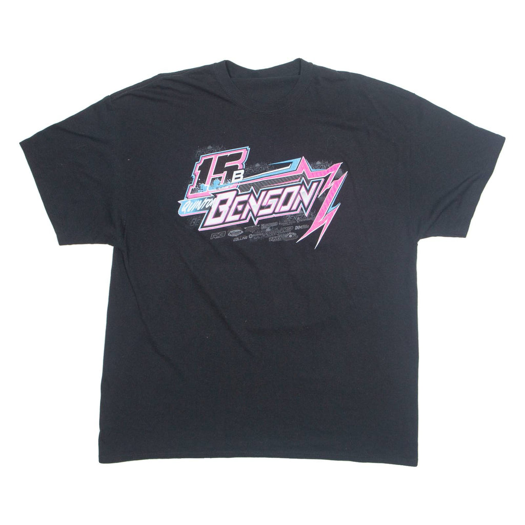 Benson Mens Biker T-Shirt Black XL