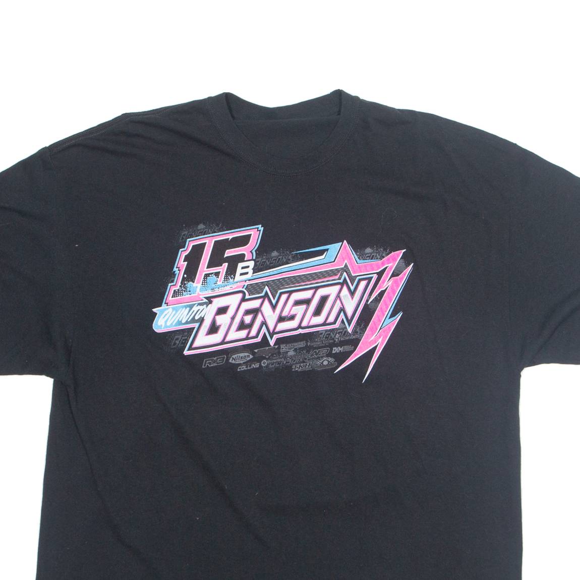 Benson Mens Biker T-Shirt Black XL