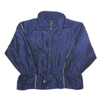 OUTBROOK Womens Blue Navy Jacket UK 26 Polyester Blend Zip Lightweight Casual