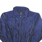 OUTBROOK Womens Blue Navy Jacket UK 26 Polyester Blend Zip Lightweight Casual