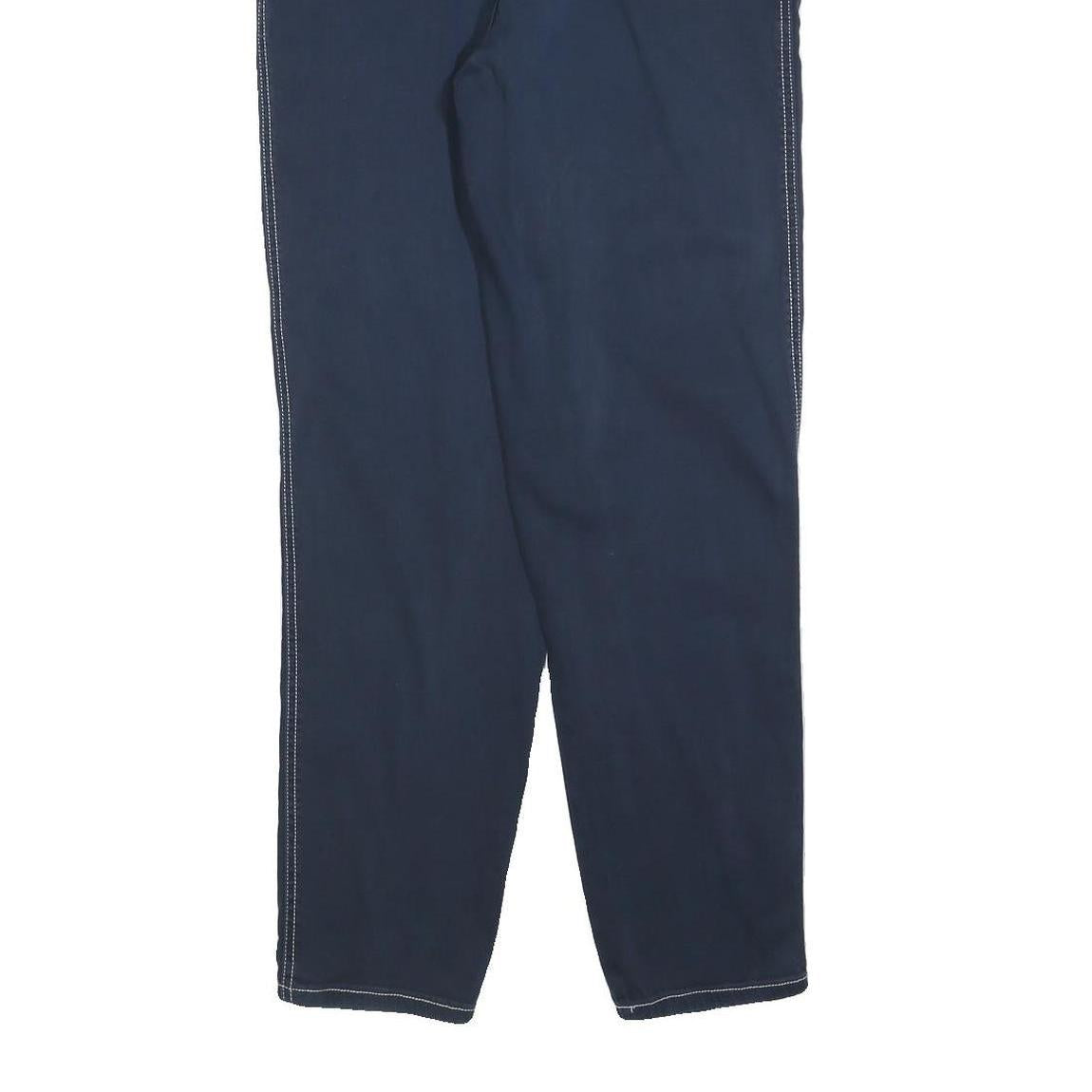 NEWPORT Mens Cotton Blend Navy Regular Fit Straight Leg Trousers W32 L30