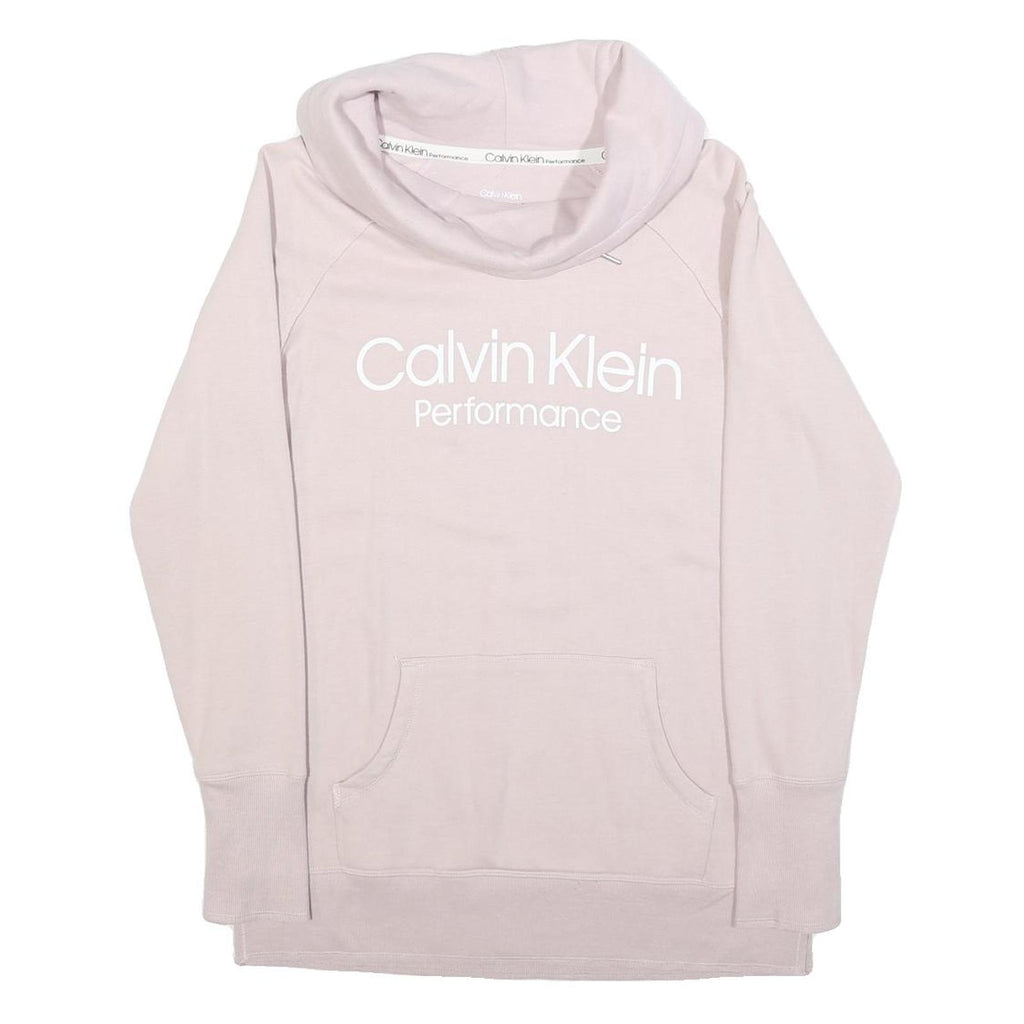 CALVIN KLEIN PERFORMANCE Womens Pink Crew Neck S Cotton Blend Sweatshirt