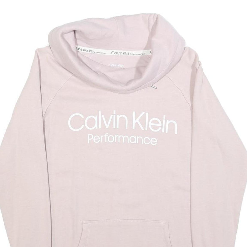 CALVIN KLEIN PERFORMANCE Womens Pink Crew Neck S Cotton Blend Sweatshirt