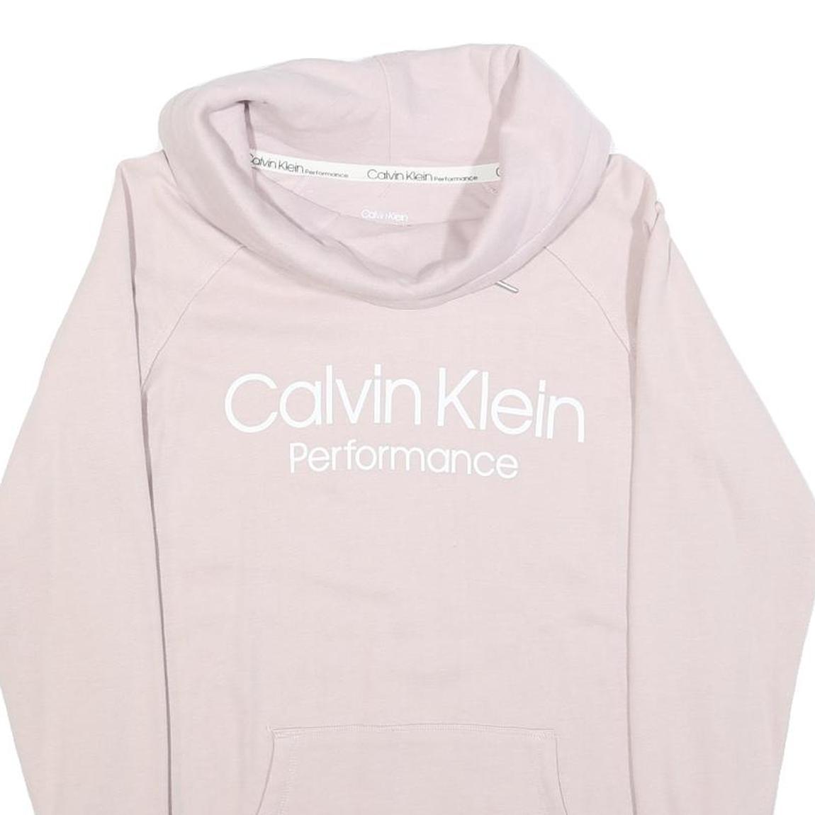 CALVIN KLEIN PERFORMANCE Womens Pink Crew Neck S Cotton Blend Sweatshirt