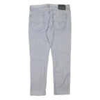 LEVI'S Mens Jeans Blue Slim Skinny Denim Light W34 L28 Zip Cotton Blend