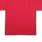 CHAMPION Mens Red Plain T-Shirt L Short Sleeve Crew Neck Classic Cotton Blend