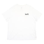 LEVI'S Mens White Graphic T-Shirt 2XL Short Sleeve Crew Neck Logo Print
