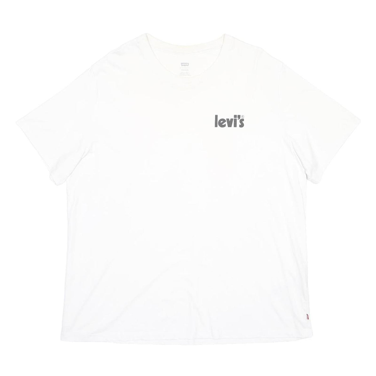 LEVI'S Mens White Graphic T-Shirt 2XL Short Sleeve Crew Neck Logo Print