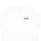 LEVI'S Mens White Graphic T-Shirt 2XL Short Sleeve Crew Neck Logo Print