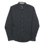 CALVIN KLEIN JEANS Mens Black Shirt M Classic Cotton Blend Long Sleeve Casual
