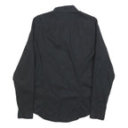 CALVIN KLEIN JEANS Mens Black Shirt M Classic Cotton Blend Long Sleeve Casual