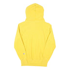 CHAMPION REVERSE WEAVE Womens Yellow Hoodie S Cotton Blend Pullover Sweatshirt