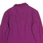 CROSS COUNTRY FASHIONS Womens Purple Wool Classic Jacket L Button Closure