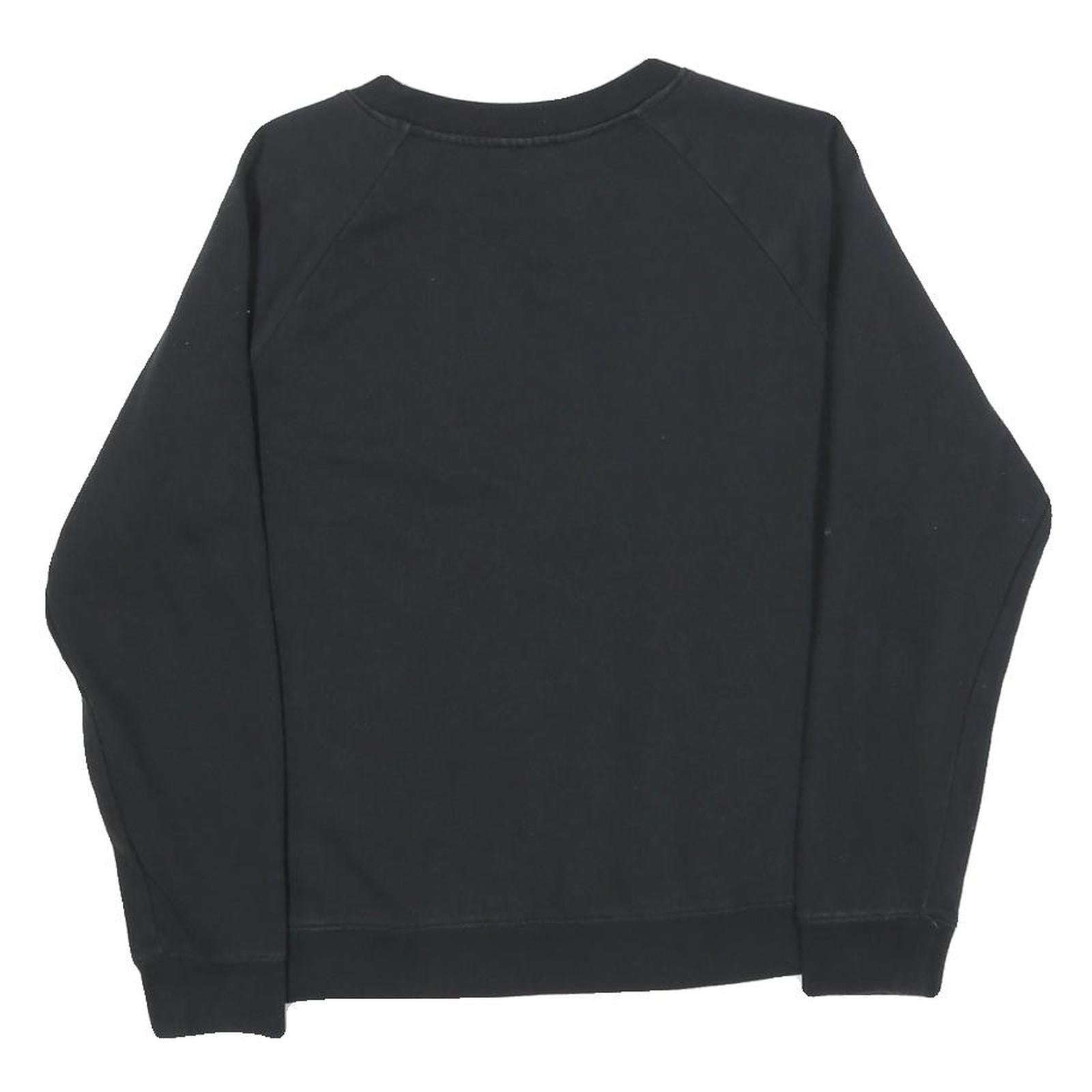 LEVI'S Mens Black Crew Neck XS Cotton Blend Sweatshirt Logo Print