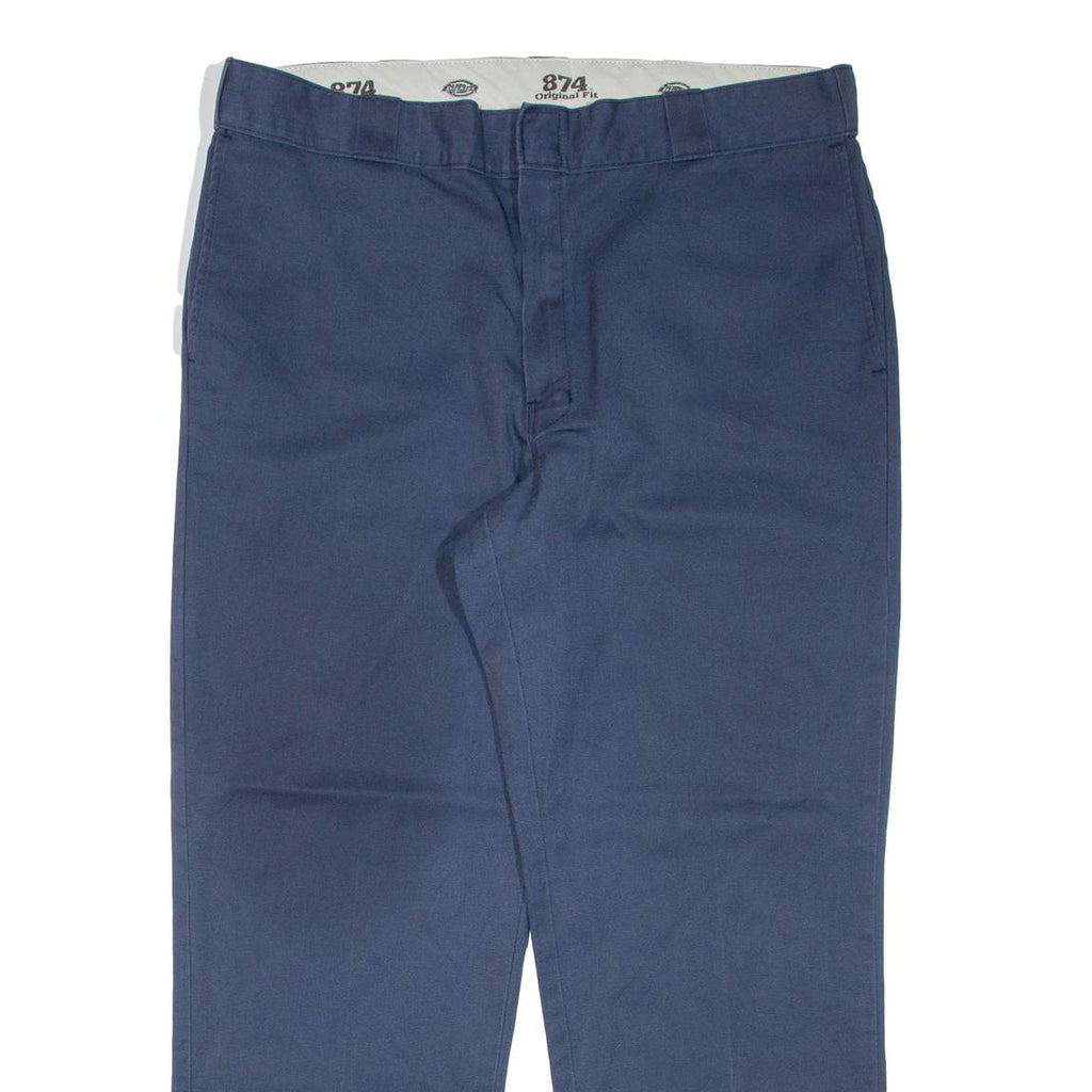 DICKIES Mens Trousers Blue Regular Tapered W36 L30