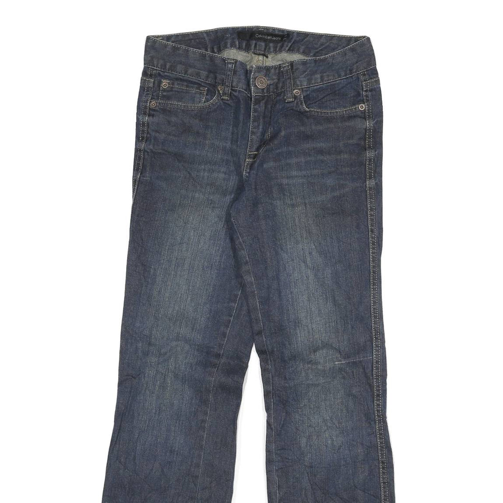 CALVIN KLEIN Womens Regular Fit Blue Denim Jeans W28 L29 Stylish Cotton Blend