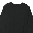 TOMMY HILFIGER Mens Black Plain Cotton Blend V-Neck Regular Jumper L Classic