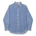 TOMMY HILFIGER Womens Blue Denim Shirt M Button Denim Cotton Blend Long Sleeve