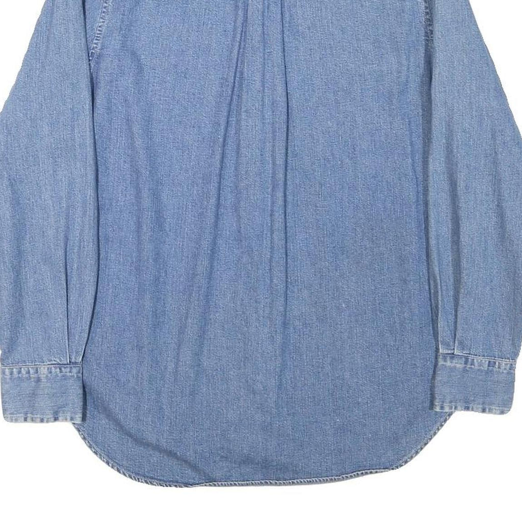 TOMMY HILFIGER Womens Blue Denim Shirt M Button Denim Cotton Blend Long Sleeve