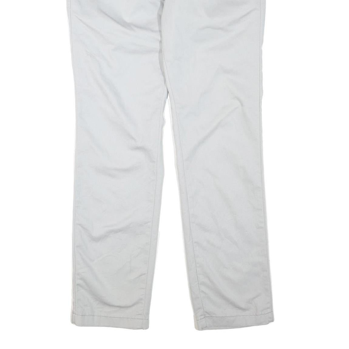 VANS Mens Cotton Blend Light Grey Regular Fit Straight Leg Trousers W38 L34