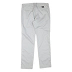 VANS Mens Cotton Blend Light Grey Regular Fit Straight Leg Trousers W38 L34