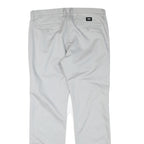 VANS Mens Cotton Blend Light Grey Regular Fit Straight Leg Trousers W38 L34