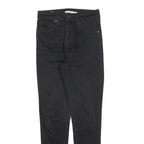 LEVI'S Womens Slim Black Denim Slim Jeans W27 L28 Stylish Cotton Blend Zip