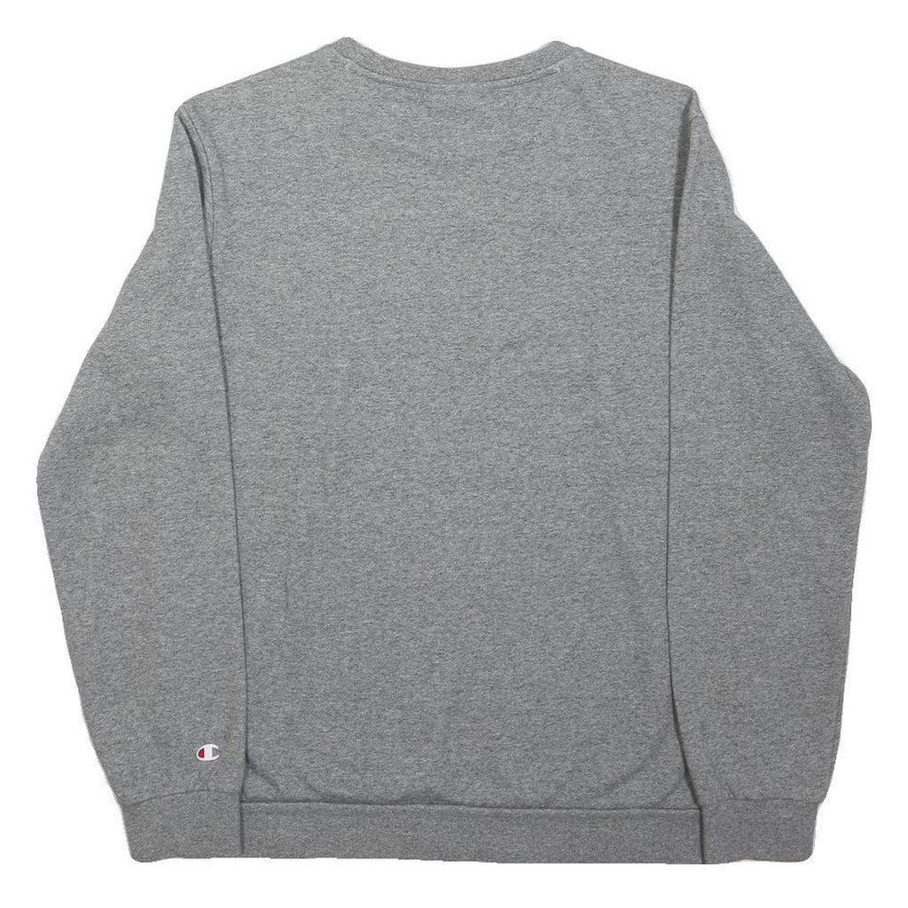 CHAMPION Boys Grey Cotton Blend Sweatshirt Crew Neck 13-14Y Classic Logo