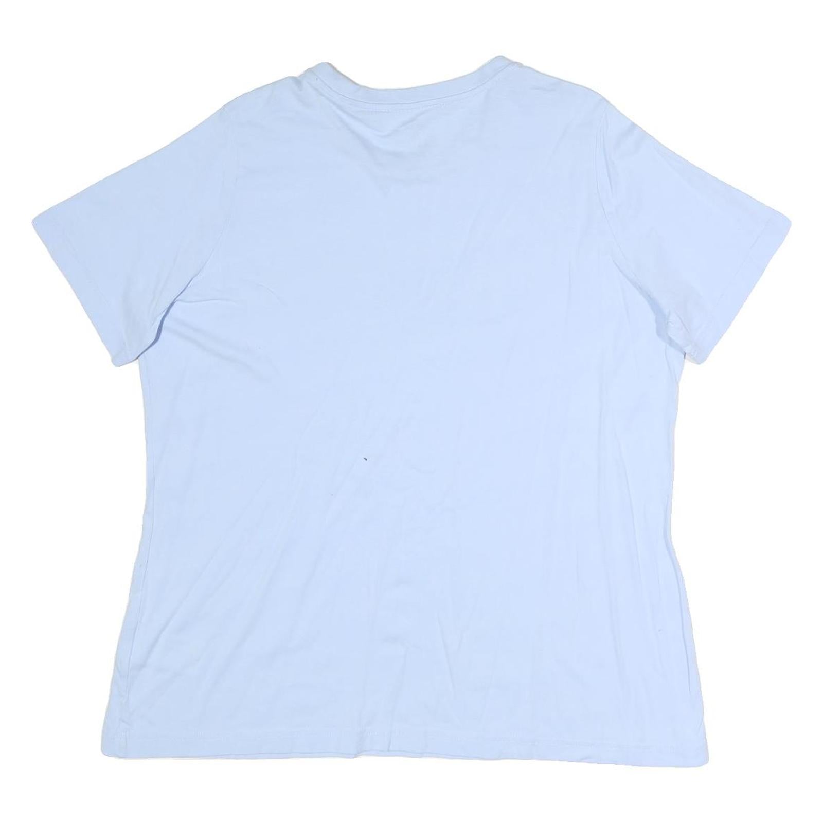 ADIDAS Mens Light Blue Cotton T-Shirt XL Short Sleeve Crew Neck Logo Print