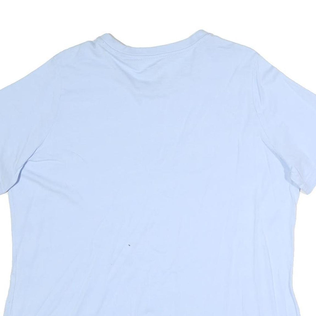 ADIDAS Mens Light Blue Cotton T-Shirt XL Short Sleeve Crew Neck Logo Print