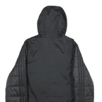 ADIDAS Mens Black Football Club Basel Jacket L Polyester Puffer Quilted Hooded