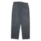 DICKIES Mens Regular Fit Straight Denim Jeans Black W34 L32 Workwear Utility