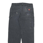 DICKIES Mens Regular Fit Straight Denim Jeans Black W34 L32 Workwear Utility
