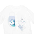Ballerina Womens Printed Blouse White Crazy Pattern M