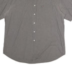 TOMMY HILFIGER Mens Black & White Check Shirt XL Short Sleeve Cotton Casual