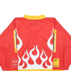 OCHSNER HOCKEY Boys Red & Yellow PostFinance Trophy Long Sleeve V-Neck Jersey L