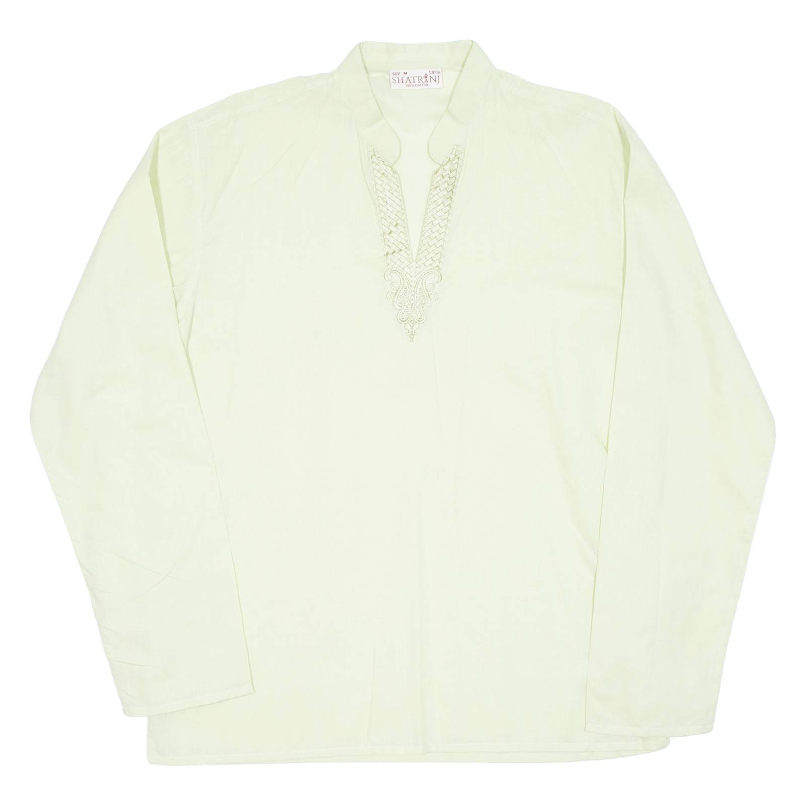 Womens Top Green V-Neck Long Sleeve M