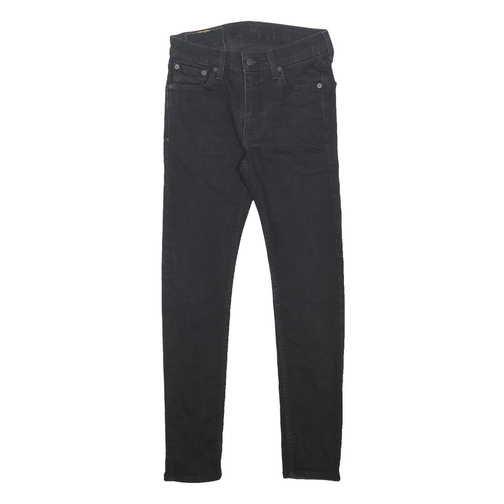 LEVI'S 519 Hi-Ball Mens Jeans Black Slim Skinny Denim W27 L27 Zip