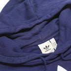ADIDAS Womens Blue Hoodie M Cotton Blend Pullover Sweatshirt Casual